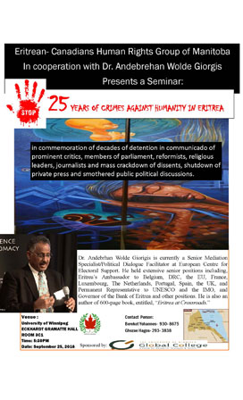 Stop! 25 Years of Crimes Against Humanity in Eritrea.